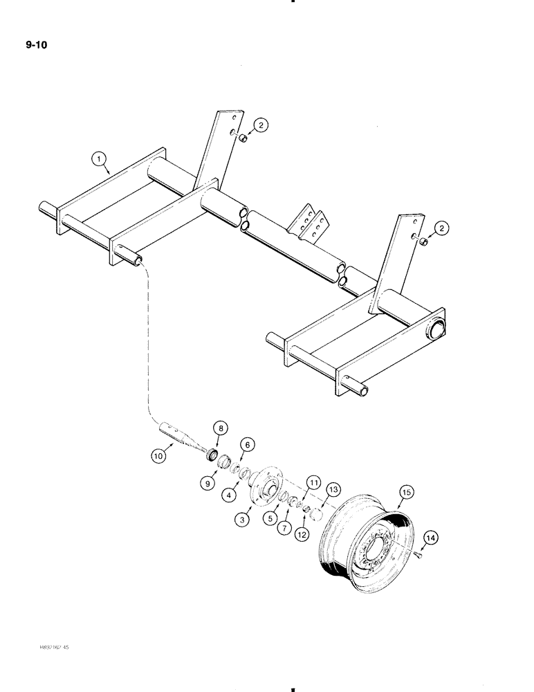 Схема запчастей Case IH 596 - (9-10) - WHEEL AXLE - MAIN FRAME (09) - CHASSIS/ATTACHMENTS