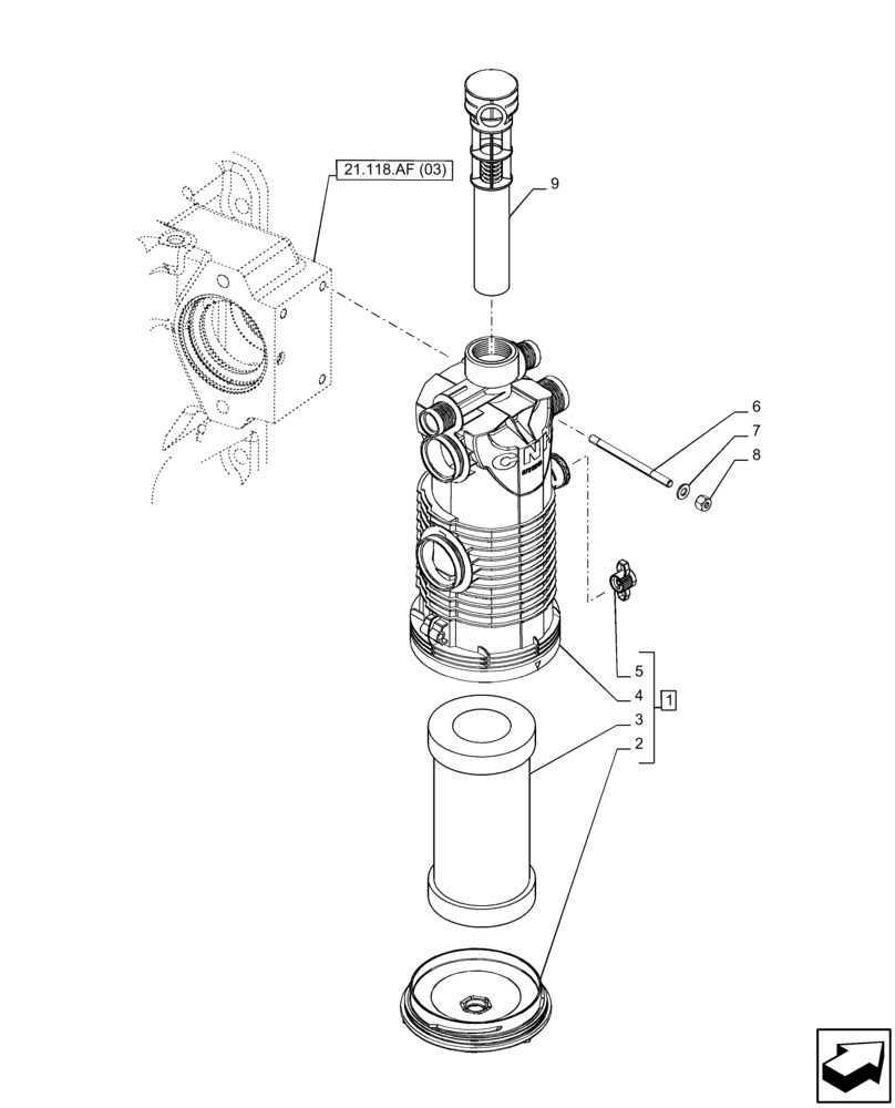 Схема запчастей Case IH PUMA 220 CVT - (35.300.AN[02]) - VAR - 391161, 758056, 758936 - OIL FILTER, PRIORITY VALVE, CVT (35) - HYDRAULIC SYSTEMS