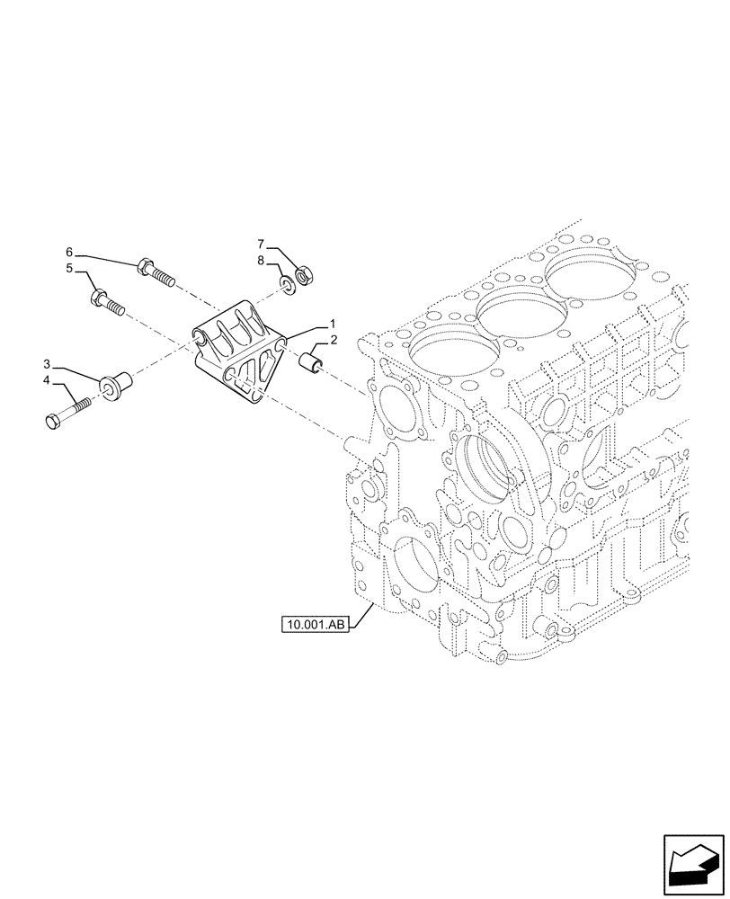 Схема запчастей Case IH F3BE9684A H001 - (55.301.AB) - GENERATOR (55) - ELECTRICAL SYSTEMS