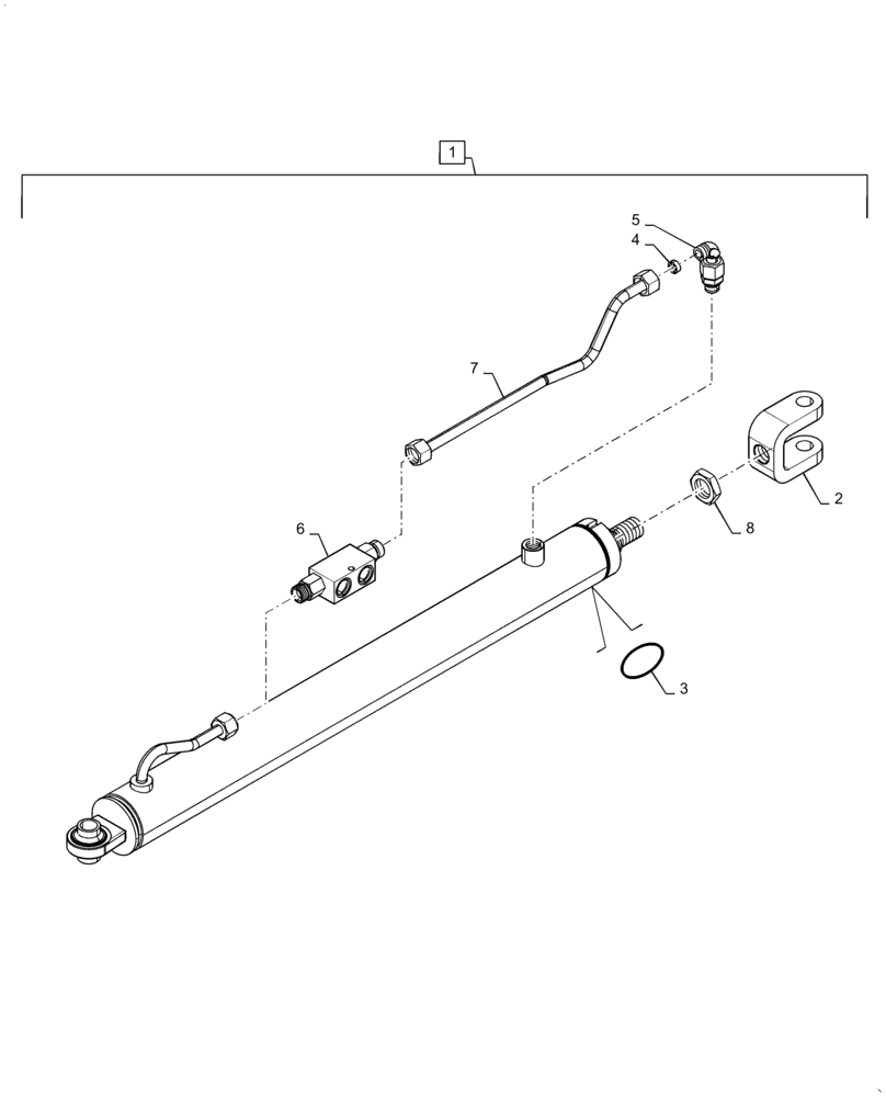 Схема запчастей Case IH 7140 - (35.440.AC) - CYLINDER, UNLOADING TUBE (35) - HYDRAULIC SYSTEMS