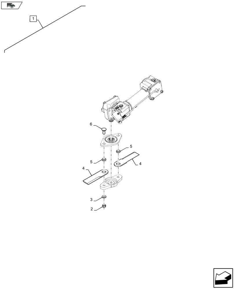 Схема запчастей Case IH 4412F-30 - (88.058.020) - SERVICE KIT : STALK CHOPPER KNIFE (88) - ACCESSORIES