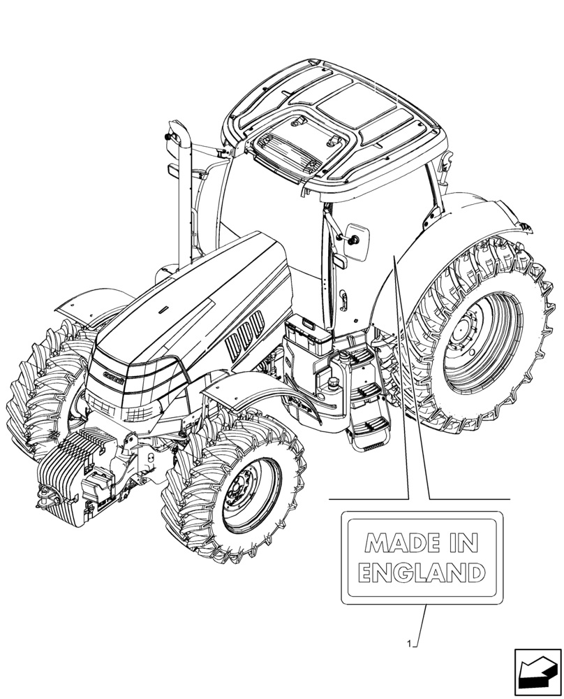 Схема запчастей Case IH PUMA 185 CVT - (90.108.AE[01]) - DECAL (NA) (90) - PLATFORM, CAB, BODYWORK AND DECALS