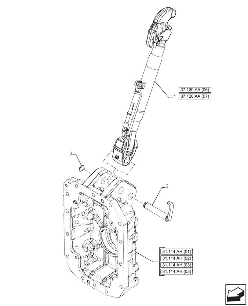 Схема запчастей Case IH PUMA 220 - (37.120.AA[10]) - VAR - 391170, 758075, 758080 - 3 POINT HITCH, MECHANICAL, TOP LINK (37) - HITCHES, DRAWBARS & IMPLEMENT COUPLINGS