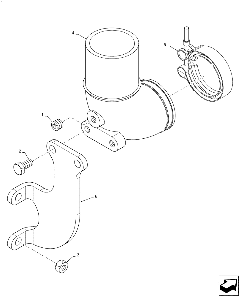 Схема запчастей Case IH PATRIOT 3240 - (10.254.AD[01]) - EXHAUST ELBOW (10) - ENGINE