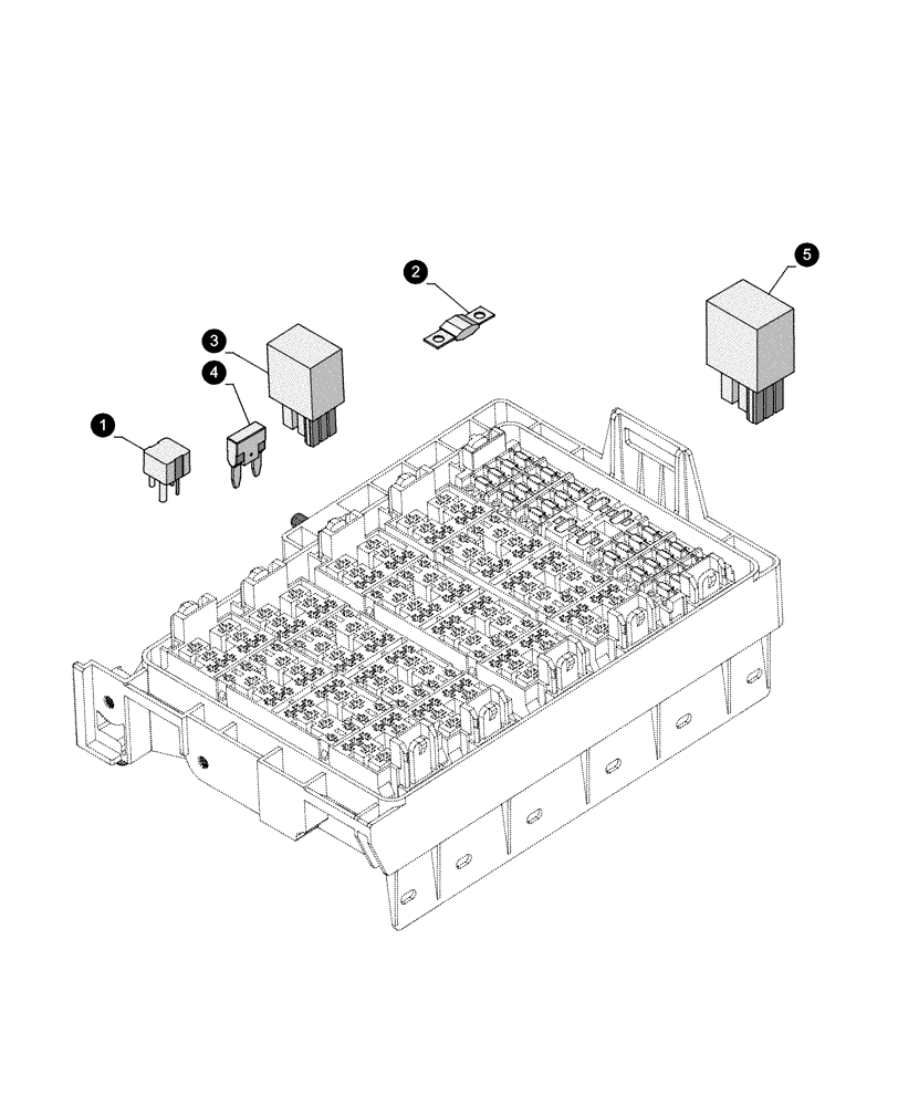 Схема запчастей Case IH FARMALL 105U - (0.05.4[03]) - MAINTENANCE PARTS - FUSES (00) - GENERAL