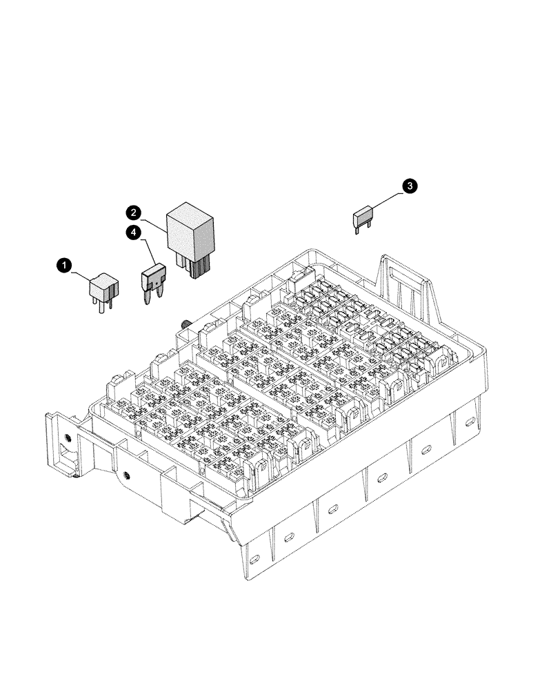 Схема запчастей Case IH MX90C - (00-40[03]) - MAINTENANCE PARTS - FUSES (00) - PICTORIAL INDEX