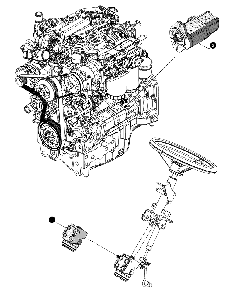 Схема запчастей Case IH FARMALL 115U - (05.100.04[05]) - MAINTENANCE PARTS - PUMPS (05) - SERVICE & MAINTENANCE