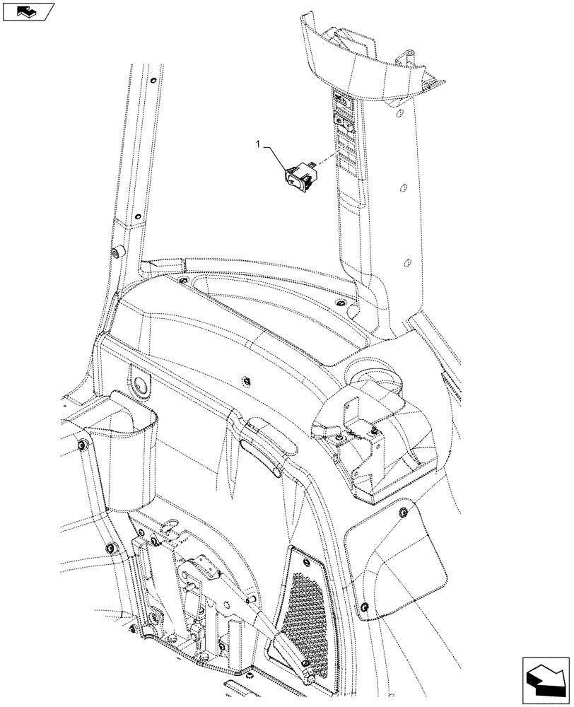 Схема запчастей Case IH FARMALL 105U - (55.302.AI[04]) - VAR - 336386 - 2 MID-MOUNT CONTROL VALVES, SWITCH (55) - ELECTRICAL SYSTEMS