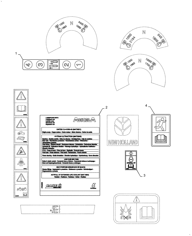 Схема запчастей Case IH PUMA2104 - (90.108.AC[04]) - INSTRUCTION DECAL (90) - PLATFORM, CAB, BODYWORK AND DECALS