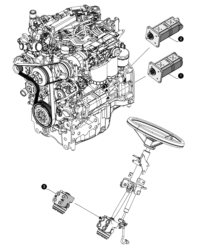 Схема запчастей Case IH FARMALL 115C - (05.100.04[05]) - MAINTENANCE PARTS - PUMPS (05) - SERVICE & MAINTENANCE