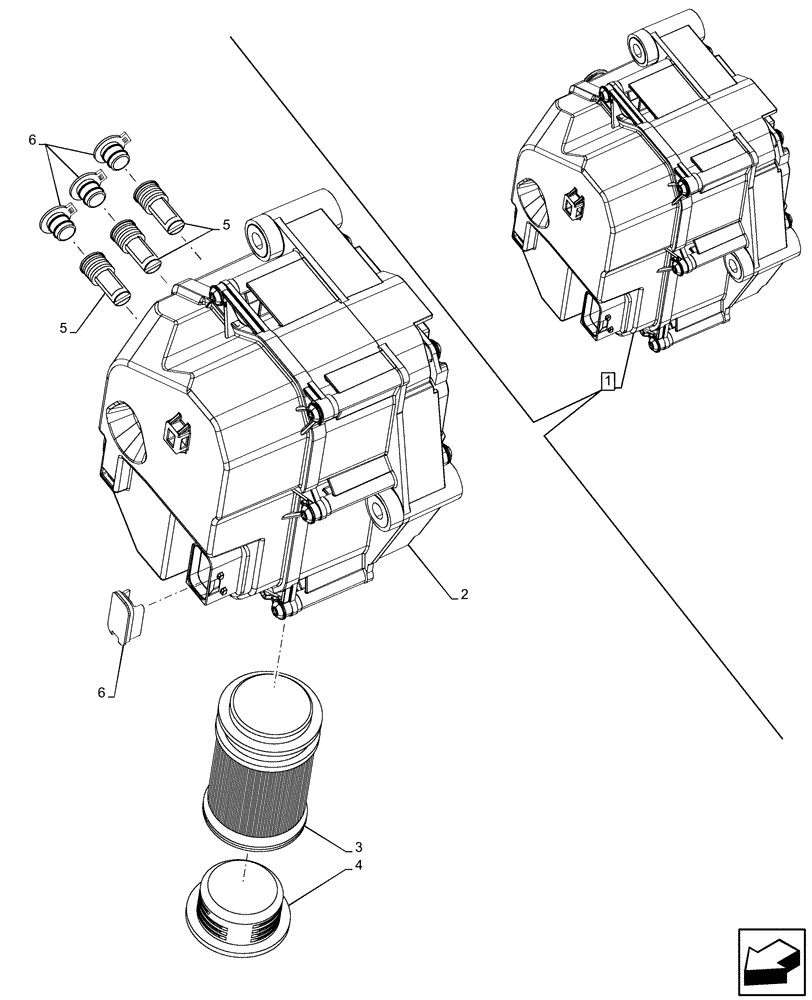 Схема запчастей Case IH FARMALL 110C - (55.988.AJ[02]) - DEF/ADBLUE™, DOSING MODULE, COMPONENTS (55) - ELECTRICAL SYSTEMS