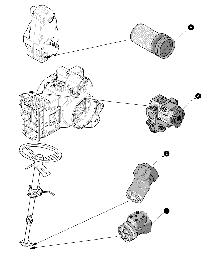 Схема запчастей Case IH PUMA 210 - (0.05.4[05]) - MAINTENANCE PARTS - PUMPS (00) - GENERAL