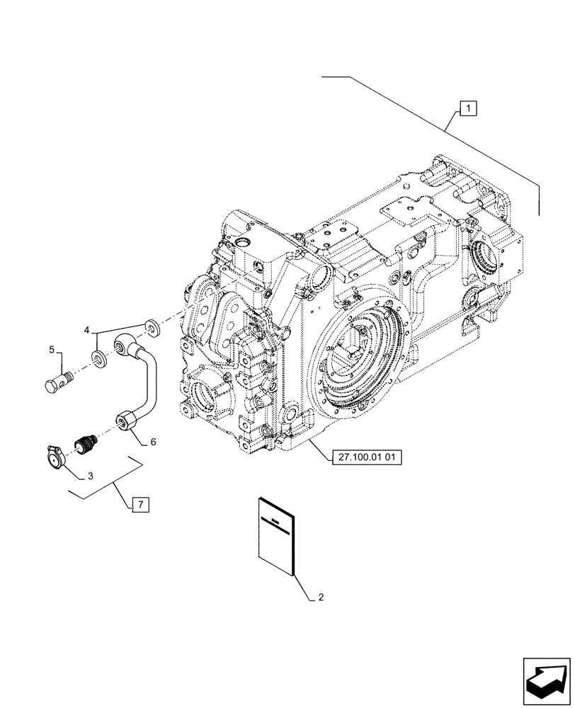 Схема запчастей Case IH PUMA 145 - (88.035.07) - DIA KIT, HYDRAULIC FREE FLOW RETURN PIPE (88) - ACCESSORIES