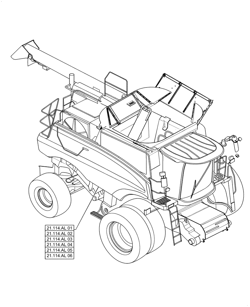 Схема запчастей Case IH 6140 - (00.000.21) - PICTORIAL INDEX - TRANSMISSION (00) - GENERAL & PICTORIAL INDEX