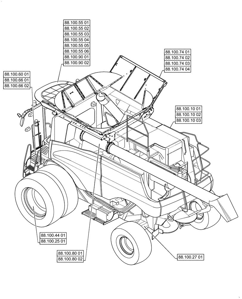 Схема запчастей Case IH 6140 - (00.000.88) - PICTORIAL INDEX - ACCESSORIES (00) - GENERAL & PICTORIAL INDEX