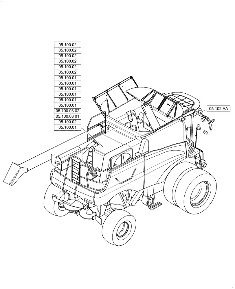 Схема запчастей Case IH 6140 - (05.000.00) - SECTION INDEX - MACHINE COMPLATION AND EQUIPMENT (05) - SERVICE & MAINTENANCE