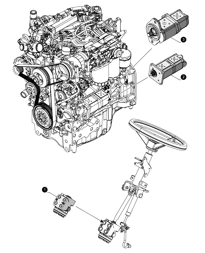 Схема запчастей Case IH FARMALL 115U - (05.100.04[05]) - MAINTENANCE PARTS - PUMPS (05) - SERVICE & MAINTENANCE