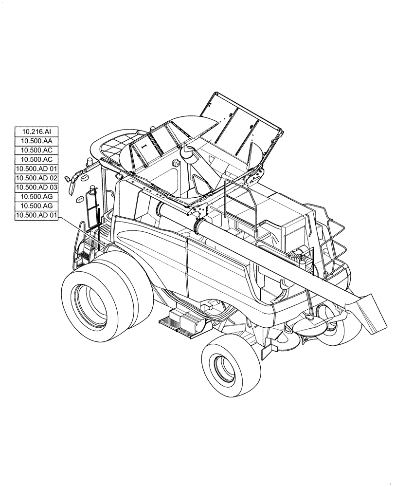 Схема запчастей Case IH 6140 - (00.000.10[02]) - PICTORIAL INDEX - ENGINE (00) - GENERAL & PICTORIAL INDEX