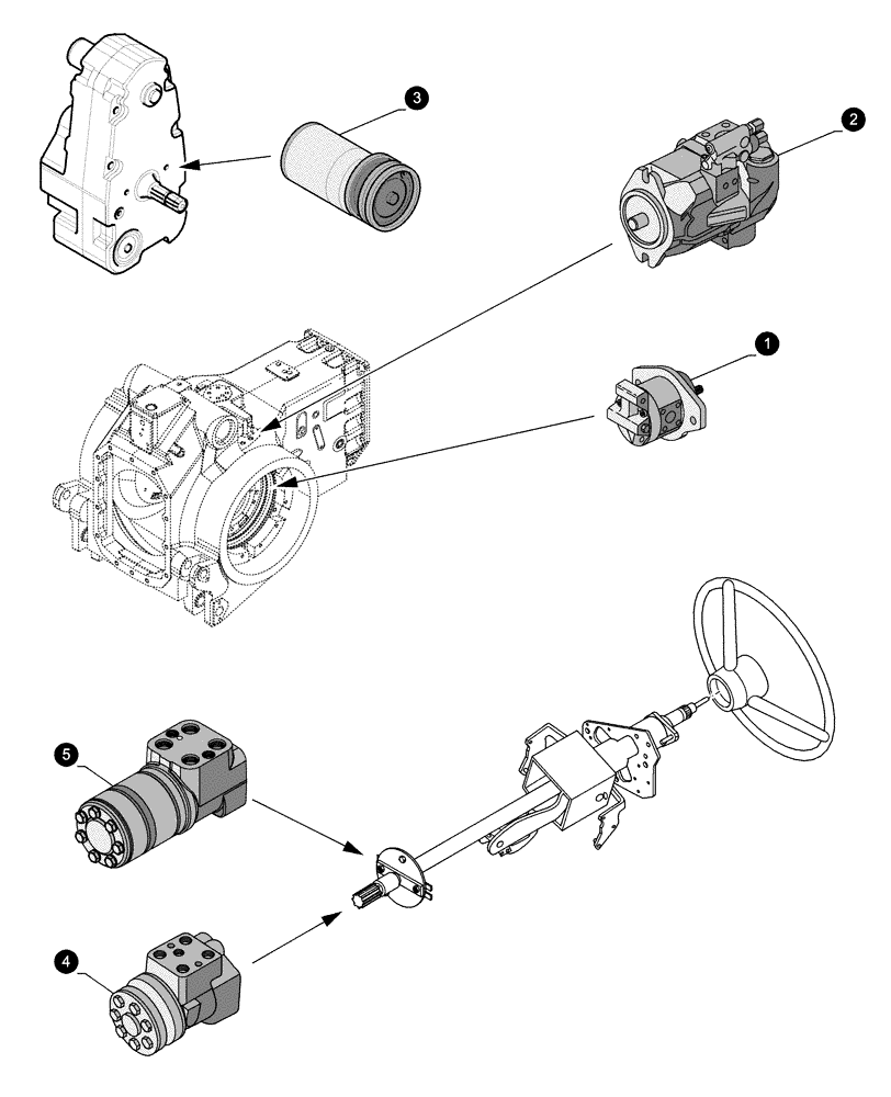 Схема запчастей Case IH PUMA 195 - (0.05.4[05]) - MAINTENANCE PARTS - PUMPS (00) - GENERAL