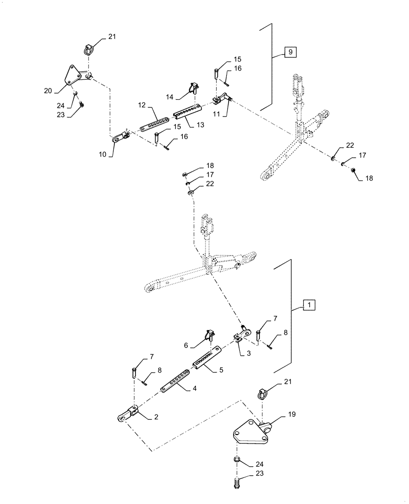 Схема запчастей Case IH FARMALL 35A - (37.120.AF[01]) - STABILIZER (37) - HITCHES, DRAWBARS & IMPLEMENT COUPLINGS