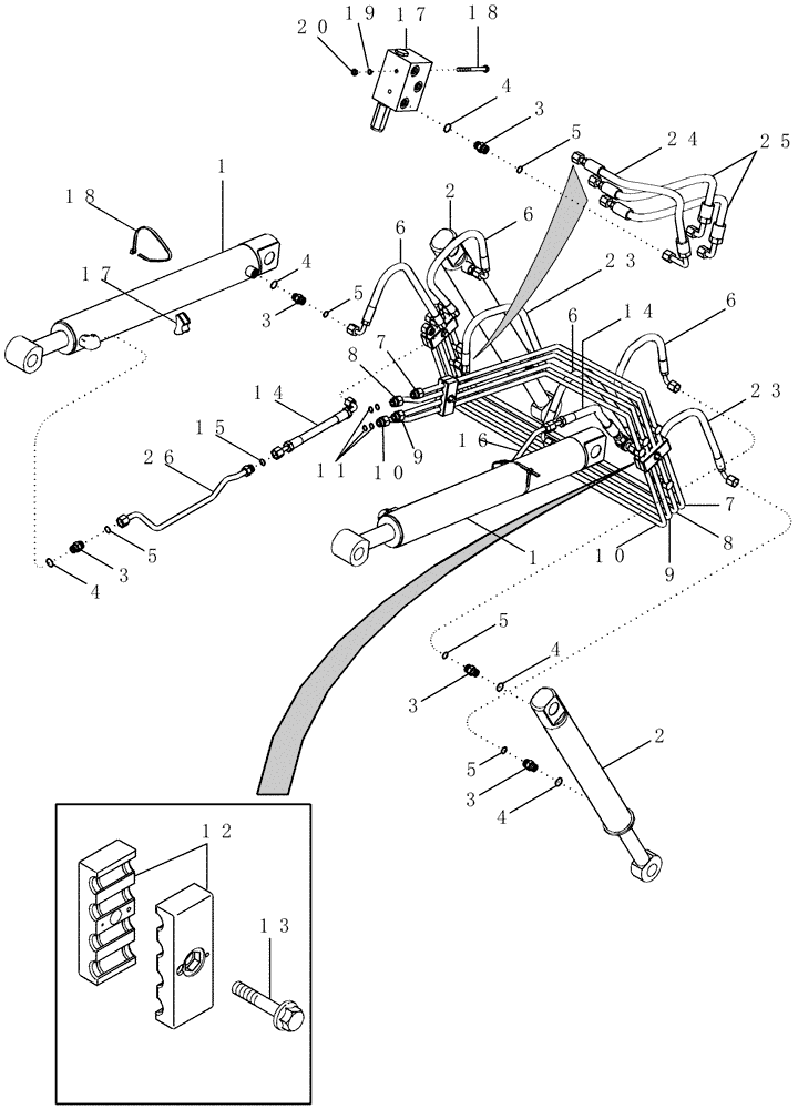 Схема запчастей Case IH LX252 - (08-02) - HYDRAULICS - LOADER FRAME - WITH MECHANICAL SELF-LEVEL (08) - HYDRAULICS