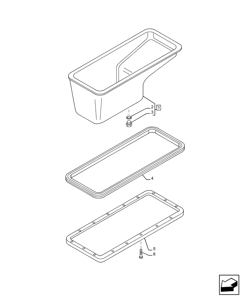 Схема запчастей Case IH F3BE9684B H001 - (10.102.AP) - ENGINE OIL PAN (10) - ENGINE