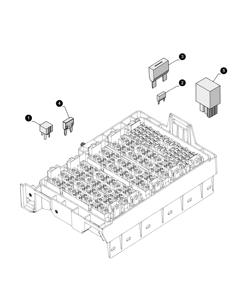 Схема запчастей Case IH JX70U - (0.05.4[03]) - MAINTENANCE PARTS - FUSES (00) - GENERAL