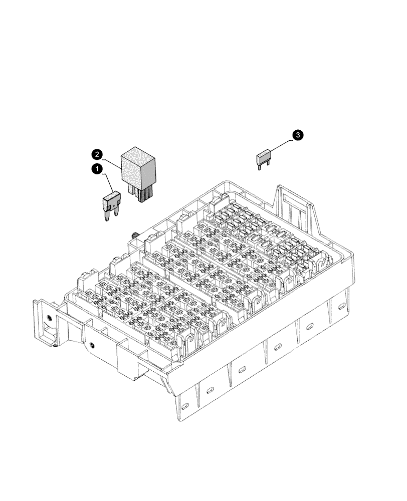 Схема запчастей Case IH MX120 - (00-40[03]) - MAINTENANCE PARTS - FUSES (00) - PICTORIAL INDEX