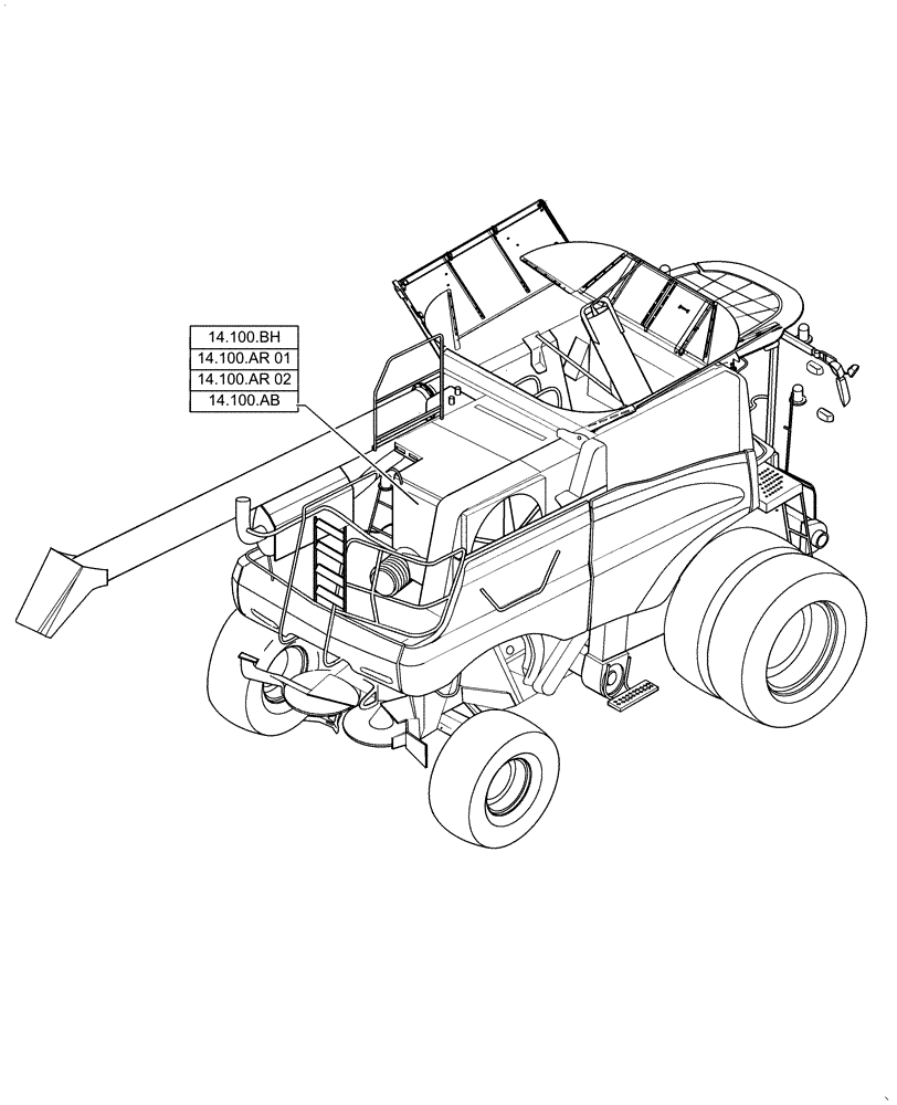 Схема запчастей Case IH 6140 - (00.000.14) - PICTORIAL INDEX - MAIN GEARBOX & DRIVE (00) - GENERAL & PICTORIAL INDEX