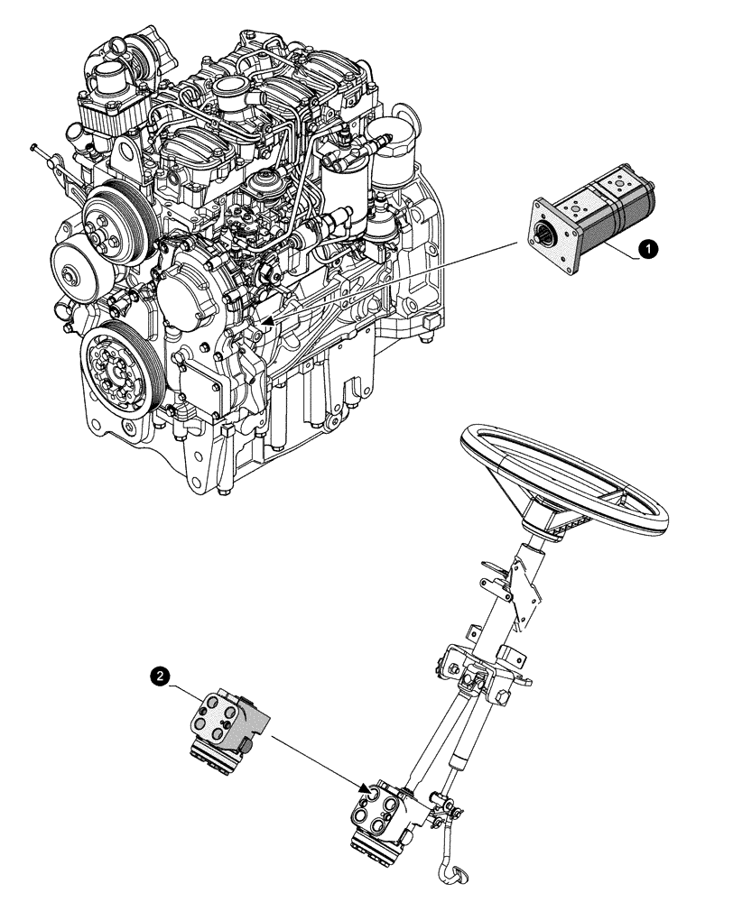 Схема запчастей Case IH FARMALL 75C - (05.100.04[05]) - MAINTENANCE PARTS - PUMPS (05) - SERVICE & MAINTENANCE