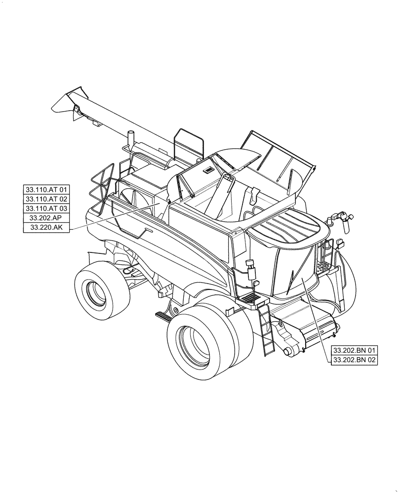Схема запчастей Case IH 6140 - (00.000.33) - PICTORIAL INDEX - BRAKES & CONTROLS (00) - GENERAL & PICTORIAL INDEX
