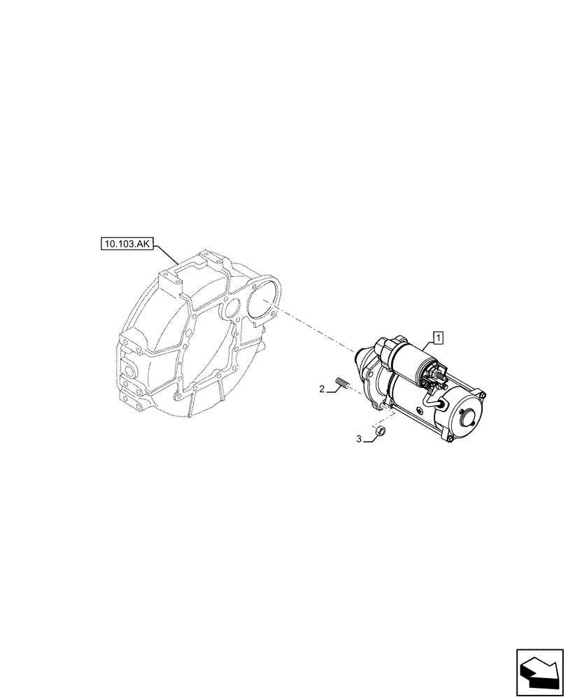 Схема запчастей Case IH F4HFE613D B006 - (55.201.AE) - STARTER MOTOR (55) - ELECTRICAL SYSTEMS