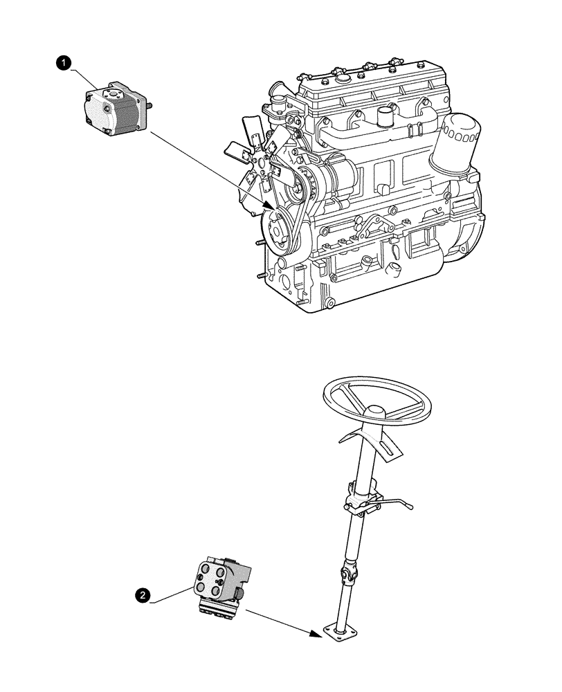 Схема запчастей Case IH JX80 - (0.05.4[05]) - MAINTENANCE PARTS - PUMPS (00) - GENERAL