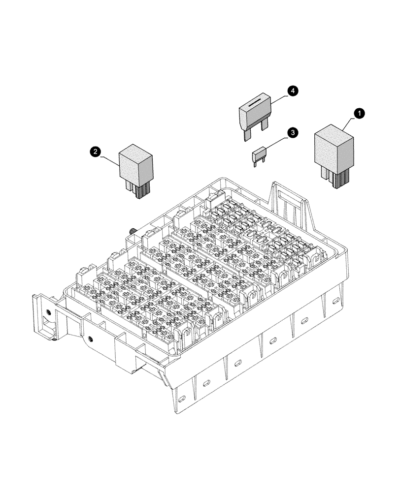 Схема запчастей Case IH JX80 - (0.05.4[03]) - MAINTENANCE PARTS - FUSES (00) - GENERAL