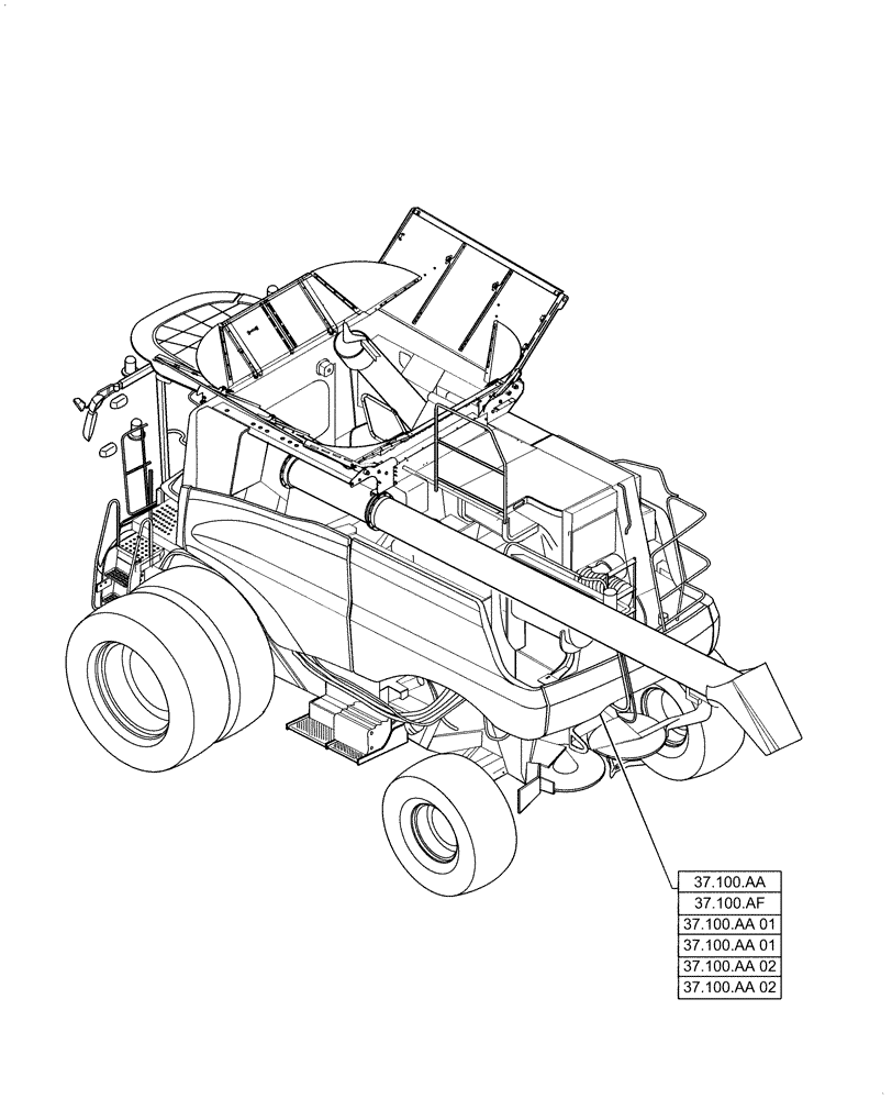 Схема запчастей Case IH 6140 - (00.000.37) - PICTORIAL INDEX - HITCHES, DRAWBARS AND IMPLEMENT COUPLINGS (00) - GENERAL & PICTORIAL INDEX