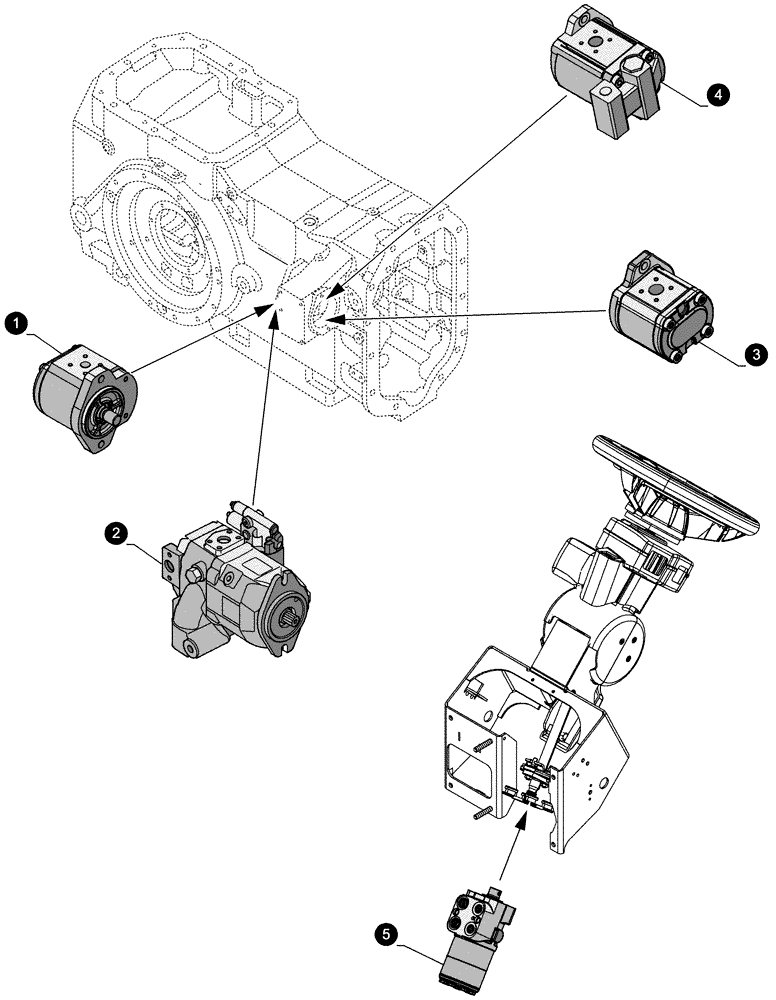 Схема запчастей Case IH MAXXUM 125 - (05.100.04[05]) - MAINTENANCE PARTS - PUMPS (05) - SERVICE & MAINTENANCE