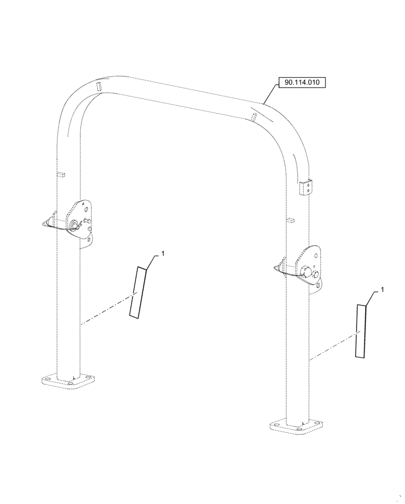 Схема запчастей Case IH FARMALL 35A - (55.404.BH[01]) - REFLECTOR (55) - ELECTRICAL SYSTEMS