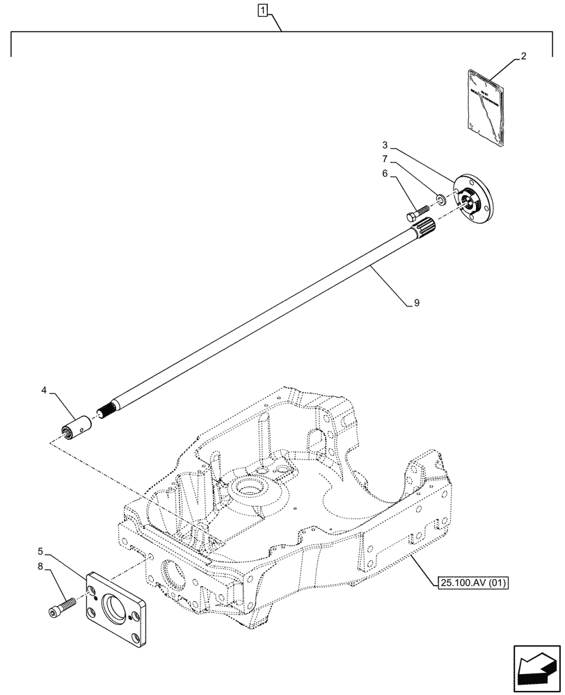 Схема запчастей Case IH MAXXUM 145 - (88.100.31[01]) - DIA KIT, HYDRAULIC PUMP, DRIVE SHAFT (88) - ACCESSORIES