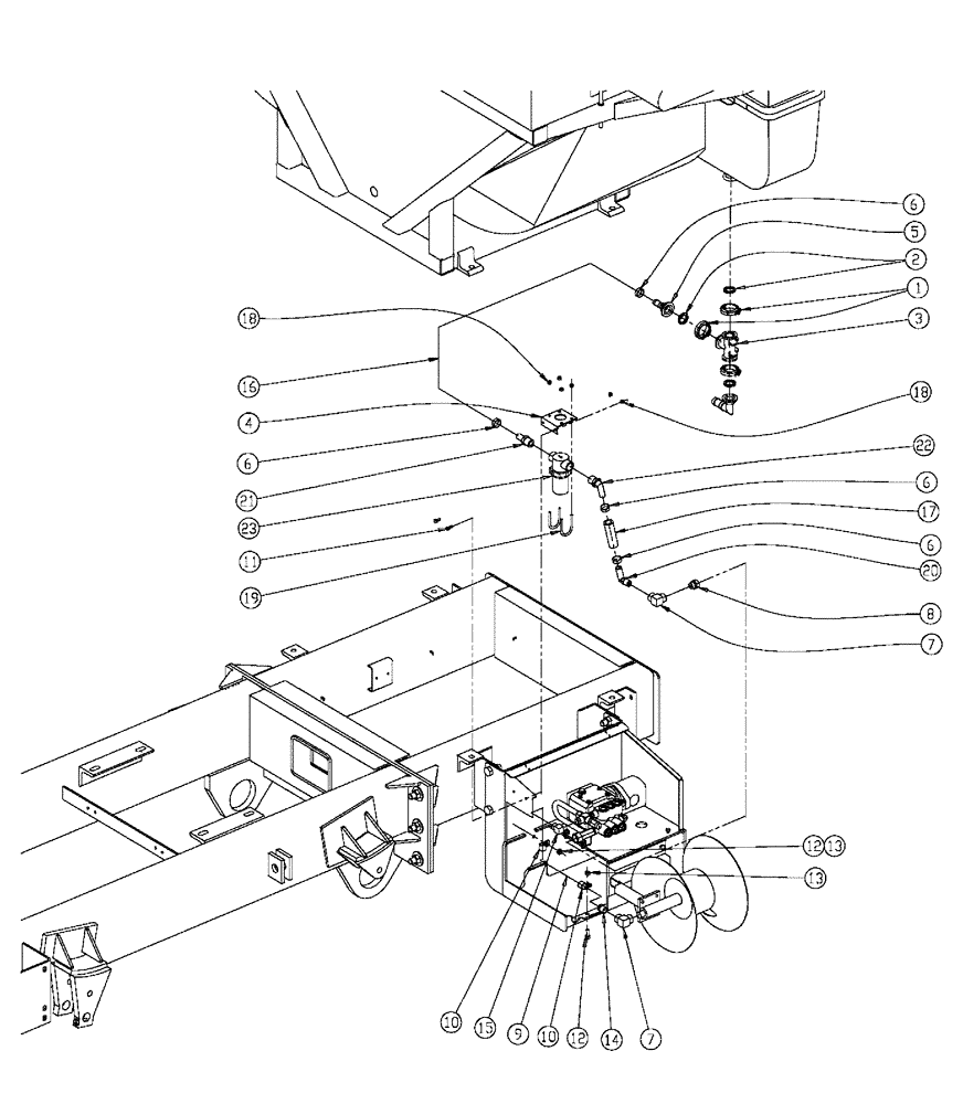 Схема запчастей Case IH FLX810 - (12-011) - PRESSURE WASHER W/WET KIT PLUMBING Pressure Washer