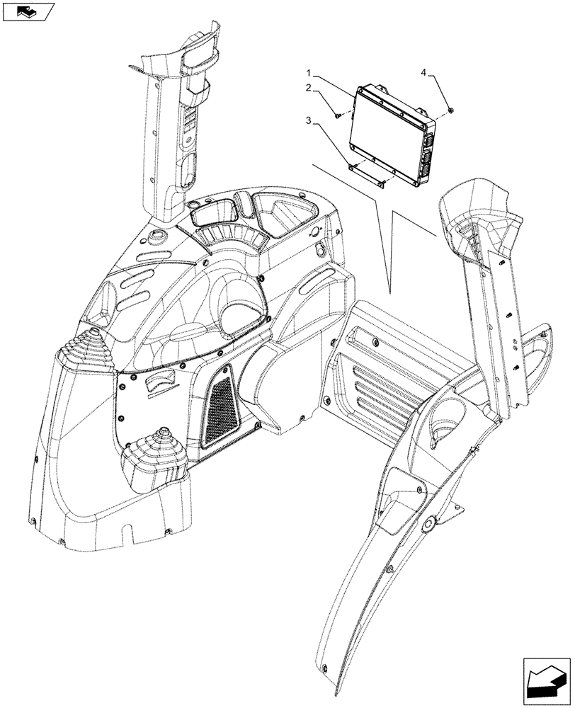 Схема запчастей Case IH FARMALL 85C - (55.024.AE) - VAR - 744762, 744763, 744764 - TRANSMISSION, ELECTRONIC CONTROL UNIT (55) - ELECTRICAL SYSTEMS