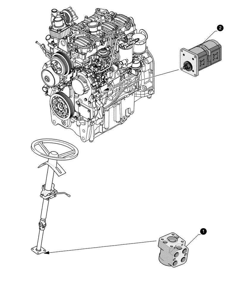 Схема запчастей Case IH FARMALL 70 - (05.100.04[05]) - MAINTENANCE PARTS - PUMPS (00) - GENERAL