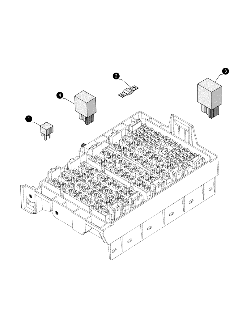 Схема запчастей Case IH MAXXUM 115 - (0.05.4[03]) - MAINTENANCE PARTS - FUSES (00) - GENERAL