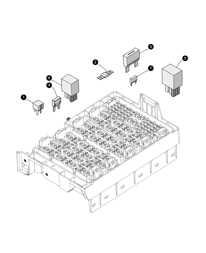 Схема запчастей Case IH FARMALL 65C - (05.100.04[03]) - MAINTENANCE PARTS - FUSES (05) - SERVICE & MAINTENANCE