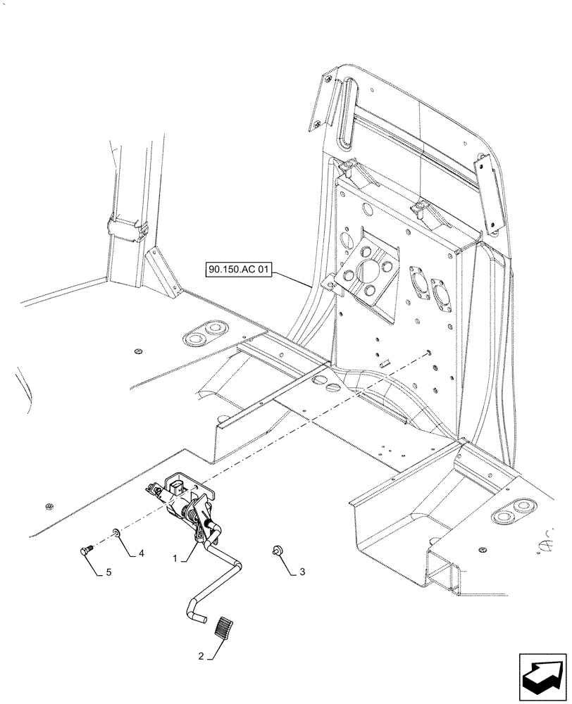 Схема запчастей Case IH PUMA1854 - (55.525.AK[01]) - ACCELERATOR PEDAL (55) - ELECTRICAL SYSTEMS