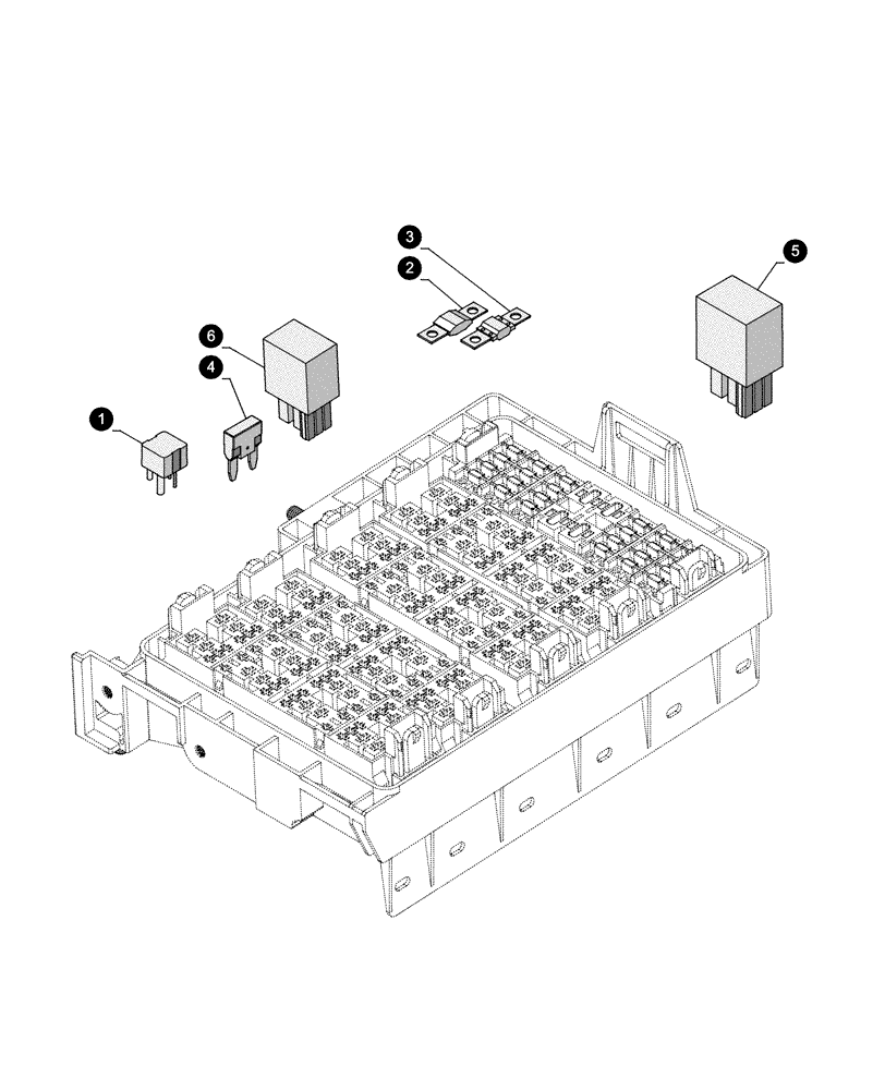 Схема запчастей Case IH PUMA 185 - (05.100.04[03]) - MAINTENANCE PARTS - FUSES (05) - SERVICE & MAINTENANCE