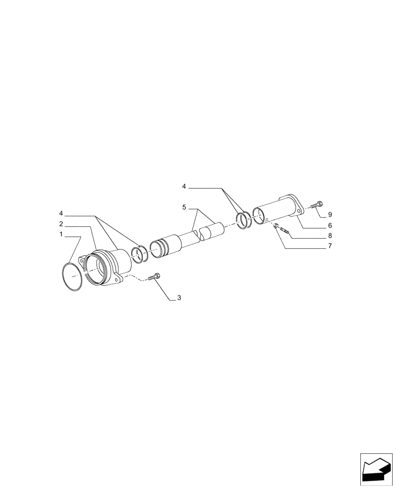 Схема запчастей Case IH PUMA 150 - (23.314.AB[08]) - VAR. - 758205 - 4WD PROPELLER SHAFT STD (23) - FOUR WHEEL DRIVE SYSTEM