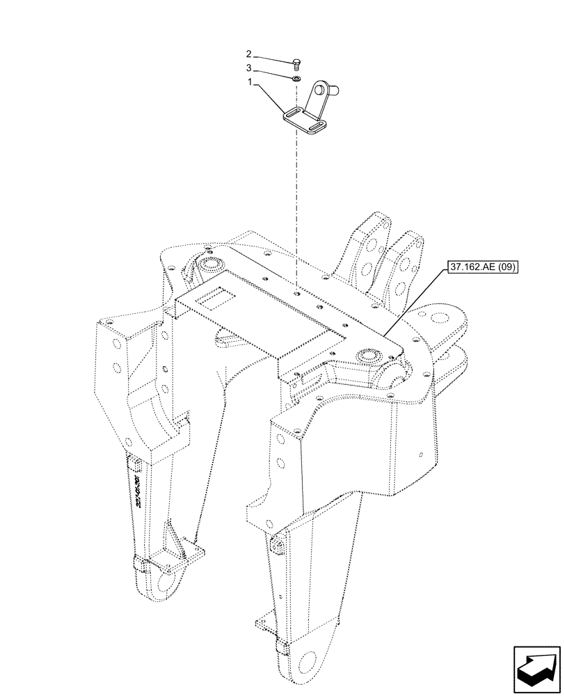 Схема запчастей Case IH PUMA 185 - (90.102.AU[02]) - VAR - 758091, 758093, 758245, 758247 - HOOD, LATCH (90) - PLATFORM, CAB, BODYWORK AND DECALS