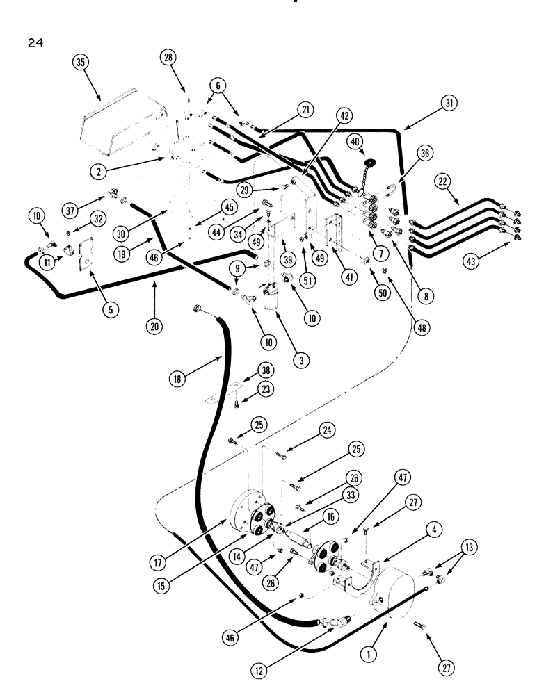 Схема запчастей Case IH 54L - (24) - FRONT PUMP 1290 AND 1294 (35) - HYDRAULIC SYSTEMS