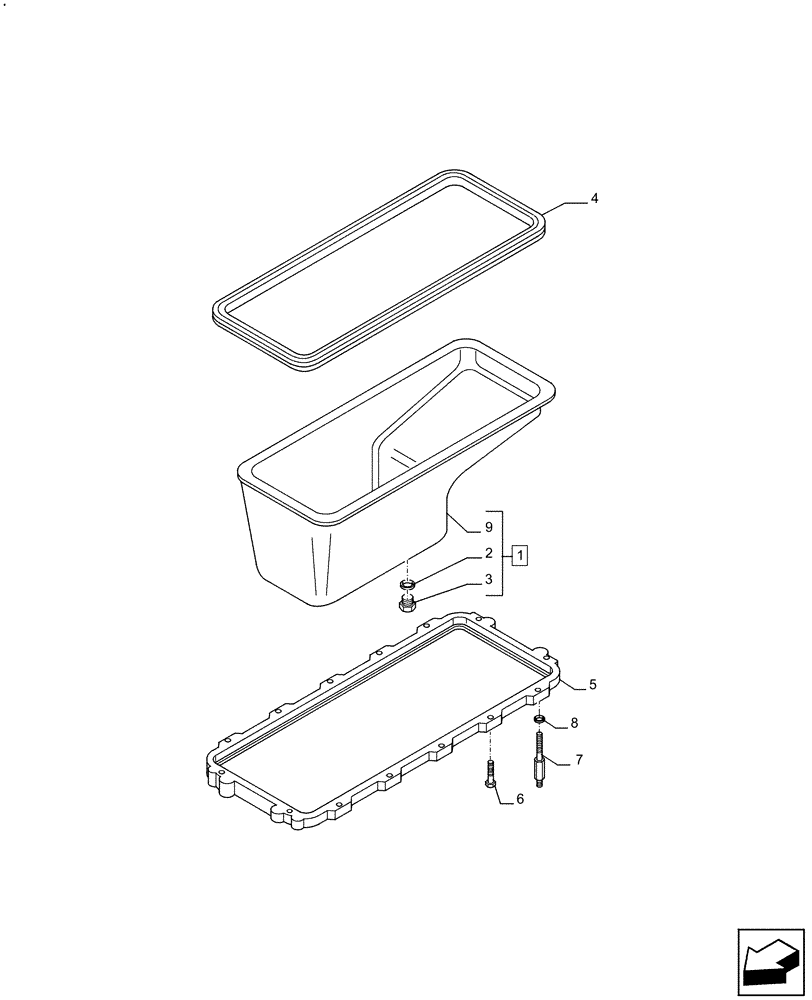 Схема запчастей Case IH F3HFE613F B007 - (10.102.AP) - ENGINE OIL PAN (10) - ENGINE