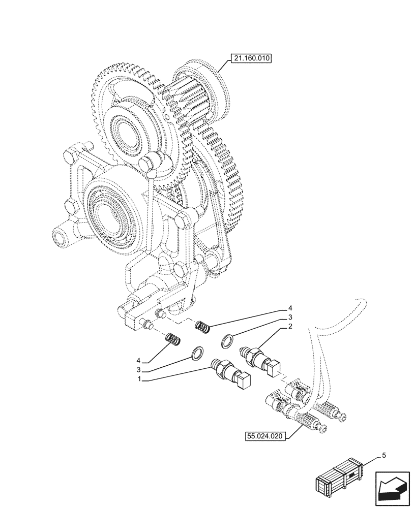 Схема запчастей Case IH FARMALL 110U - (55.020.020) - VAR - 334114 - CREEPER, TEMPERATURE SWITCH (55) - ELECTRICAL SYSTEMS